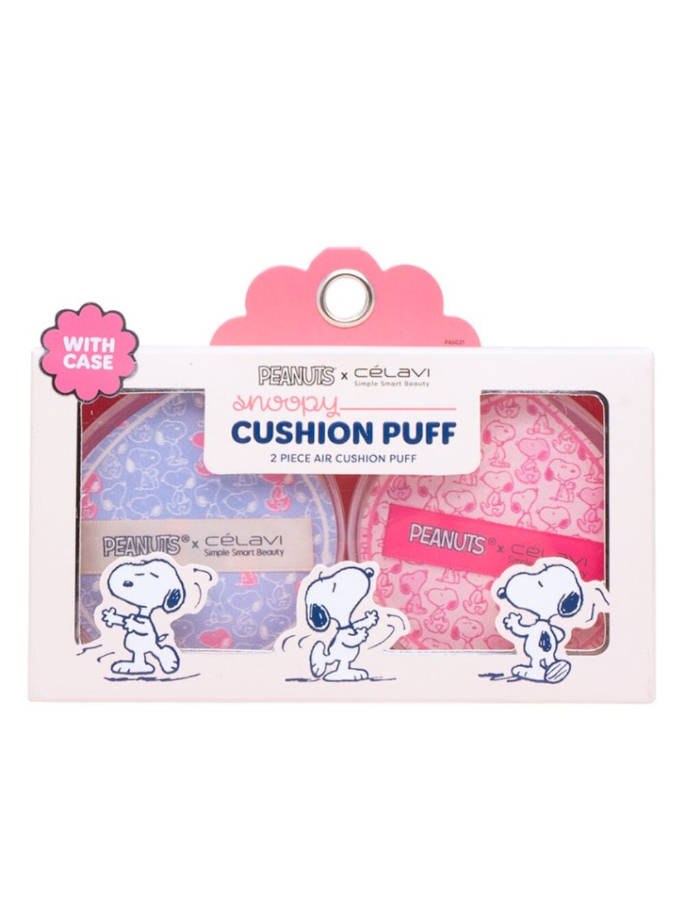 Peanuts x Célavi Snoopy Cushion Puff - 2 Piece Air Cushion Puff Set with Case